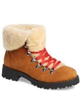 J. Crew Nordic Nubuck Leather Boots Size 9 Pecan Brown